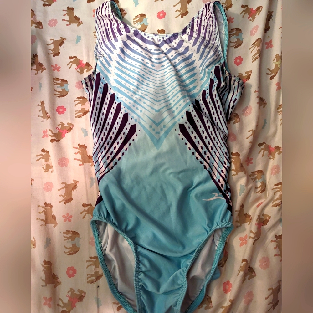 Motionwear gymnastics leotard, size Petit Adult. Great condition.